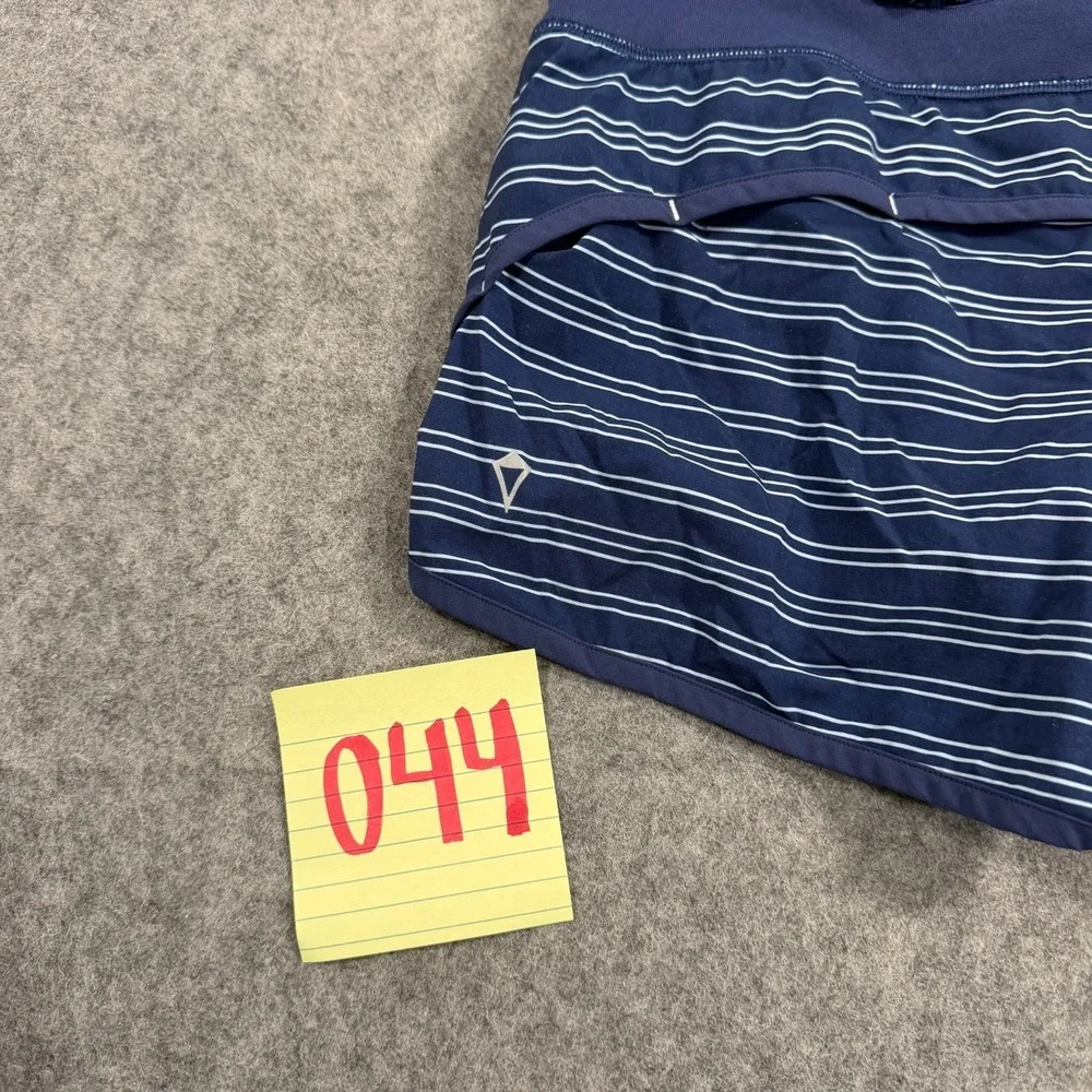 Ivivva by Lululemon Girls Navy Blue Striped Activewear Shorts Youth Size 14‎
